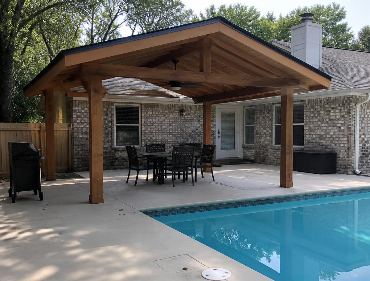 Pool pavilion built in Sandy Springs, GA